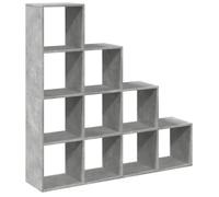 vidaXL Étagère séparatrice de pièce à 4 Niveaux Gris béton, étagère, étagère à Livres, étagère de Rangement, bibliothèque, Support de Rangement