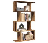 vidaXL Étagère séparatrice de pièce à 4 Niveaux Vieux Bois 70x24x129cm, étagère, étagère à Livres, étagère de Rangement, bibliothèque