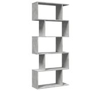 vidaXL Étagère séparatrice de pièce 5 niveaux, Gris béton 70x24x161 cm