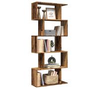 vidaXL Étagère séparatrice de pièce 5 niveaux Vieux Bois 70x24x161 cm