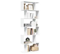 vidaXL Étagère séparatrice de pièce 6 niveaux blanche 70x24x193 cm
