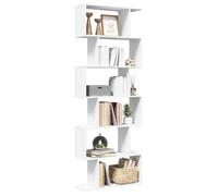 vidaXL Étagère séparatrice de pièce à 6 niveaux blanc 70x24x193 cm, étagère, étagère à livres, étagère de rangement, 858084