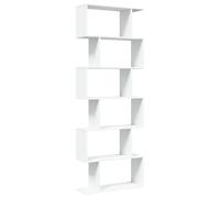vidaXL Étagère séparatrice de pièce à 6 Niveaux Blanc 70x24x193 cm, étagère, étagère à Livres, étagère de Rangement, bibliothèque