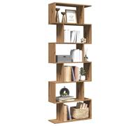 Vidaxl Étagère Séparatrice De Pièce À 6 Niveaux Chêne Artisanal