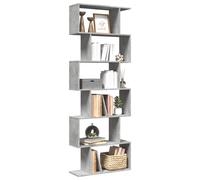 vidaXL Étagère séparatrice de pièce à 6 niveaux gris béton 70x24x193 cm