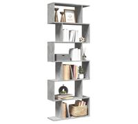 vidaXL Étagère séparatrice de pièce à 6 niveaux gris béton 70x24x193cm, étagère, étagère à livres, étagère de rangement, 858087