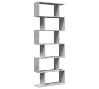 vidaXL Étagère séparatrice de pièce à 6 Niveaux Gris béton 70x24x193cm, étagère, étagère à Livres, étagère de Rangement, bibliothèque