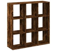 vidaXL Étagère séparatrice de pièce chêne fumé 102x29x103,5 cm