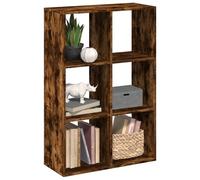 Vidaxl Étagère Séparatrice De Pièce Chêne Fumé 69,5x29x103,5 Cm Multicolore