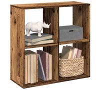Vidaxl Étagère Séparatrice De Pièce Vieux Bois 69,5x29x69,5 Cm Multicolore