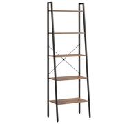 Étagère Debout 5 Niveaux Marron Clair et Noir 56x35x174 cm Bibliothèque vidaXL