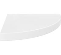 vidaXL Étagère suspendue d'angle blanc brillant 35x35x3,8 cm MDF