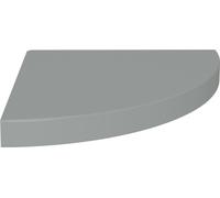 vidaXL Étagère suspendue d'angle Gris 35x35x3,8 cm MDF