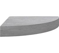 vidaXL Étagère suspendue d'angle gris béton 25x25x3,8 cm MDF
