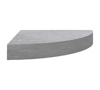 vidaXL Étagère suspendue d'angle gris béton 35x35x3,8 cm MDF