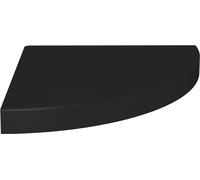 vidaXL Étagère suspendue d'angle noire 35x35x3,8 cm MDF
