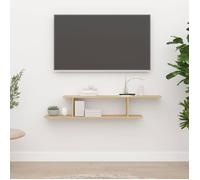 vidaXL Étagère TV murale suspendue centre de divertissement 125x18x23 cm Chêne Sonoma