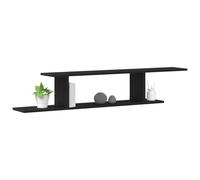 vidaXL Étagère murale Chêne noir 125 x 18 x 2 cm Bois d'ingénierie Finition mate