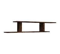 vidaXL Étagère TV Murale Suspendue Rangement Organisateur Meuble de Salon Salle de Séjour Intérieur Chêne Fumé 125x18x23 cm Bois d'Ingénierie
