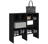 Vidaxl Étagères À Chaussures Empilables En Chêne Noir 89,5 X 30 X 40cm Multicolore