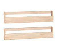 vidaXL Étagères à chaussures murales 2 pcs 110x9x23 cm Pin massif 833275