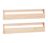 vidaXL Étagères à chaussures murales 2 pcs 110x9x23 cm Pin massif 833275