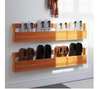 vidaXL Étagères à Chaussures Murales 2 pcs, Porte-chaussures Suspendue, Meuble de Rangement d'Entrée Salon Couloir 844490