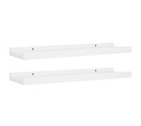 Vidaxl Etagères à Rebord Pour Cadre Photo 2 Pcs Blanc 40x9x3 Cm Mdf