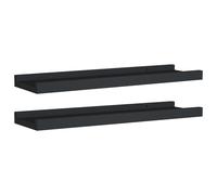 Vidaxl Etagères À Rebord Pour Cadre Photo 2 Pcs Noir 40x9x3 Cm Mdf Noir