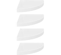vidaXL Étagères coulissantes d'angle 4 pcs. Blanc brillant 35x35x3,8 cm MDF