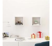 vidaXL Étagères cube murales – 2 pcs 26x15x26 cm – Blanc