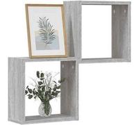 vidaXL Étagères cube murales 815882 – 2 pièces Sonoma gris 30×15×30 cm