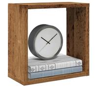 vidaXL Étagères cube murales 2 pcs Vieux bois 30x15x30 cm