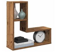 vidaXL Étagères cube murales 2 pcs vieux bois 50x15x50 cm, stockage en forme de cube, organisateur en forme de cube, étagère 856604