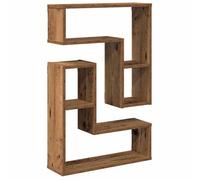 Vidaxl Étagères Cube Murales 2 Pcs Vieux Bois 50x15x50 Cm Marron