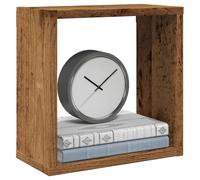 Vidaxl Étagères Cube Murales 4 Pcs Vieux Bois 30x15x30 Cm Marron