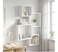 vidaXL Étagères Cube Murales Montage mural Blanc 64 x 13 5 x 91 5 cm 8012124