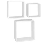 vidaXL Étagères cubes 3 pcs. Blanc MDF