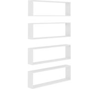 vidaXL Étagères cubes 4 pcs. Blanc 100x15x30 cm Bois composite
