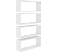 vidaXL Étagères cubes 4 pcs. Blanc 60x15x23 cm Bois composite