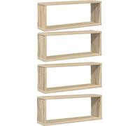 vidaXL Étagères cubes 4 pièces chêne Sonoma 60x15x23 cm Bois composite