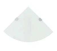 2x Etagères d'Angle et Supports Chromés Verre Noir 25x25 cm Mural vidaXL