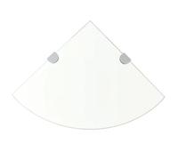 vidaXL Étagères d'angle 3051592 – 2 pcs verre transparent 25x25 cm