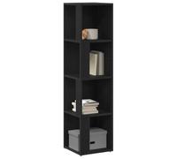 vidaXL Étagère d'angle en bois d'ingénierie chêne noir 33 x 33 x 132 cm