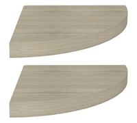 Vidaxl Étagères D'angle Flottantes 2 Pcs Chêne 35x35x3,8 Cm Mdf Multicolore