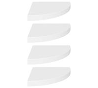 Vidaxl ?Tag¿¿Res D'angle Flottantes 4 Pcs Blanc 35x35x3,8 Cm Mdf Multicolore
