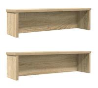 VidaXL Étagères de cuisine empilables 2 pcs chêne sonoma 60x15x16 cm étagère de rangement de cuisine organiseur d'armoires 860504