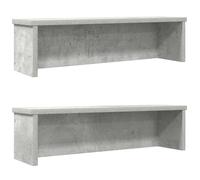 vidaXL Étagères de cuisine empilables 2 pcs gris béton 50x15x16 cm, étagère de rangement de cuisine, organiseur d'armoires
