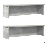 VidaXL Étagères de cuisine empilables 2 pcs gris béton 60x15x16 cm 860506