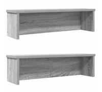 vidaXL Étagères de cuisine empilables 2 pcs sonoma gris 50x15x16 cm, étagère de rangement de cuisine, organiseur d'armoires